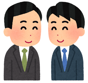ビジネスマン二人が向き合う