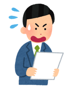 焦る男性